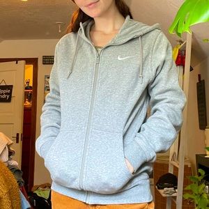 Grey Nike small hooded sweatshirt